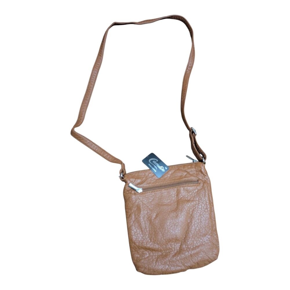 Brown Crossbody Purse Faux Leather Small Shoulder Bag Multi Pocket Handbag - Picture 5 of 5